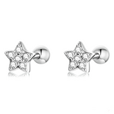 Bijoux d'oreilles étoiles argent