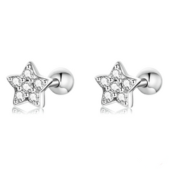 Bijoux d'oreilles étoiles argent