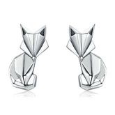 Clous d'oreilles renards argent 925