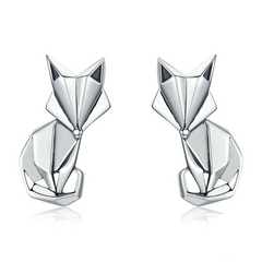 Clous d'oreilles renards argent 925