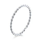 Bague torsadée argent