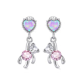 Boucles argent ours