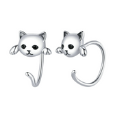 Boucles chat argent