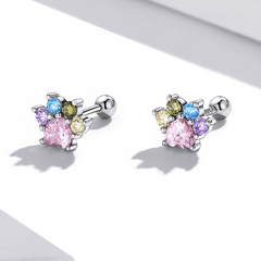Fleur colorée boucles