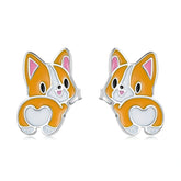 Boucles corgi argent