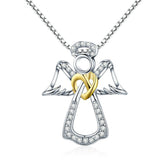 Pendentif ange nœud infini