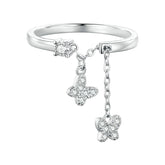 Bague ouverte lune et étoiles