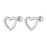 Boucles d'oreilles cœur argent