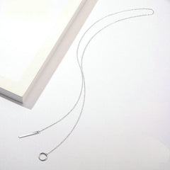 Collier cercle et barre argent