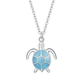 Collier tortue argent