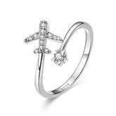 Bague argent avion