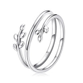 Bague multi-rangs feuilles