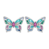 Boucles d'oreilles papillons colorés