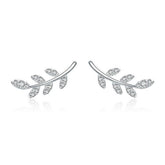Boucles feuilles argent