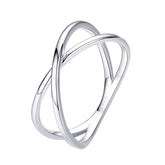 Bague croisée argent