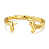 Bague motif teckel