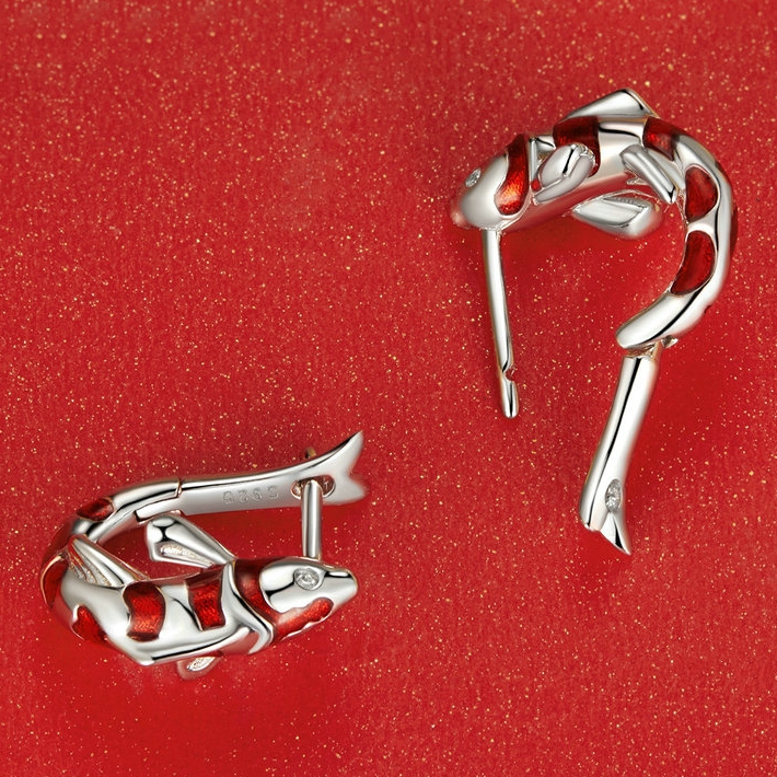 Boucles d'Oreilles Carpe Koi - Image 4