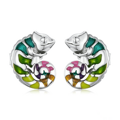 Boucles d'Oreilles Caméléon