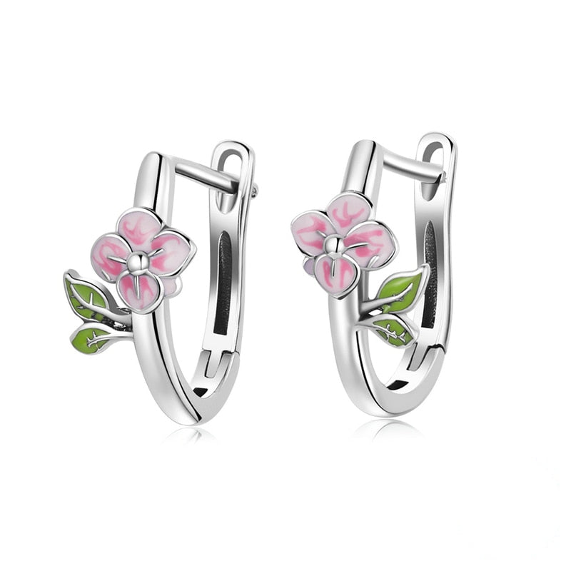 Boucles d'Oreilles Fleurs de Cerisier