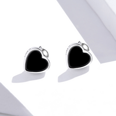 Boucles d'oreilles Coeurs Noirs - Image 4