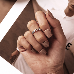 Bague Petits Coeurs en argent 925 plaqué or blanc ajustable - Photo 2