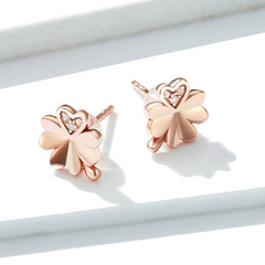 Boucles d'Oreilles Trèfle à Quatre Feuilles - Image 3