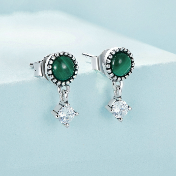 Boucles d'Oreilles Malachite - Image 3