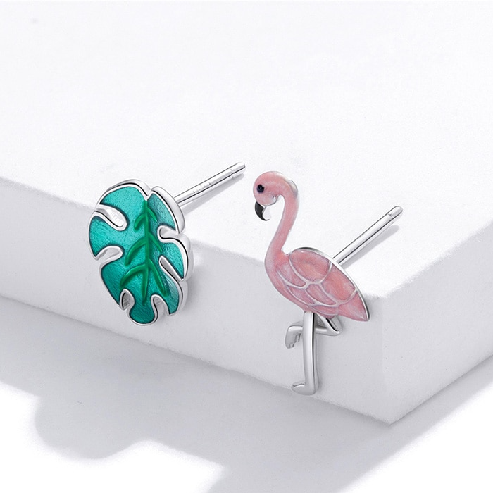 Boucles d'Oreilles Flamant Rose - Image 5