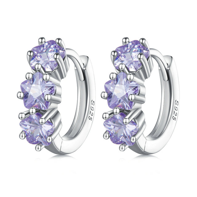 Boucles d'Oreilles Créoles Étoiles