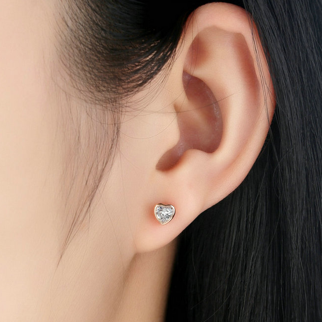 Boucles d'Oreilles Coeurs - Image 2