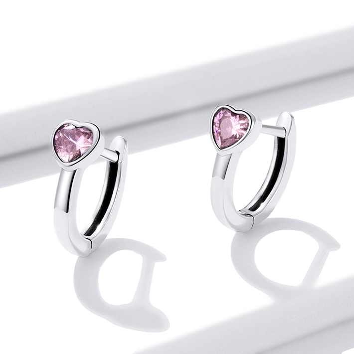 Boucles d'Oreilles Créoles Coeurs - Image 3