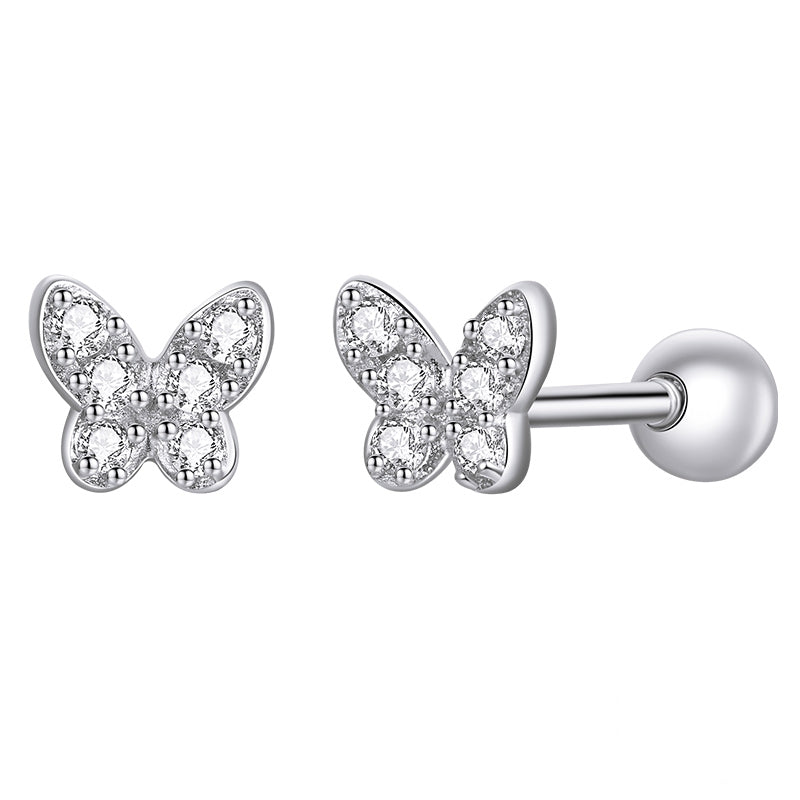 Boucles D'oreilles Papillons Brillantes