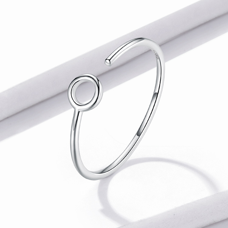Bague Cercle en argent 925 plaqué or blanc ajustable - Photo 3