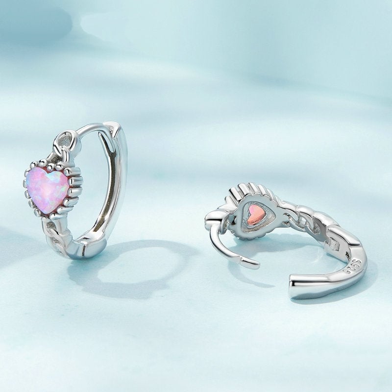 Boucles d'Oreilles Créoles Coeurs - Image 5