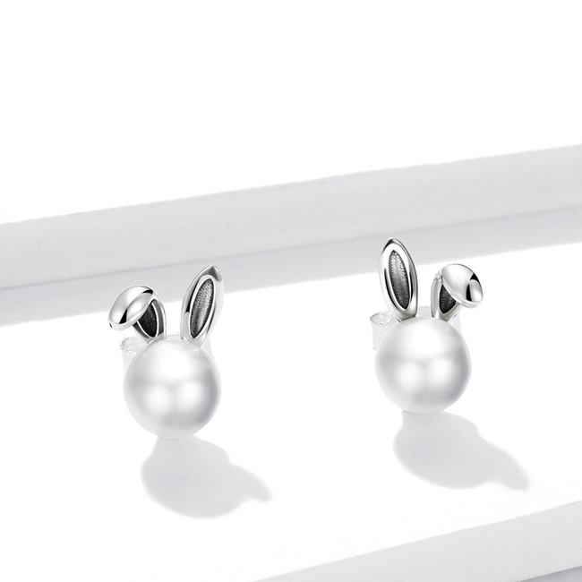 Boucles d'Oreilles Lapins avec Perles - Image 3
