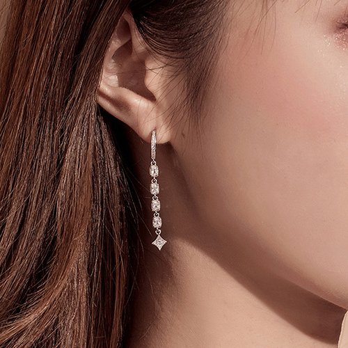 Boucles d'Oreilles Pendantes Brillantes - Image 2