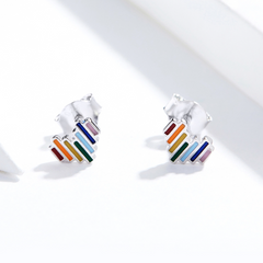 Boucles d'Oreilles Coeurs Colorés - Image 3