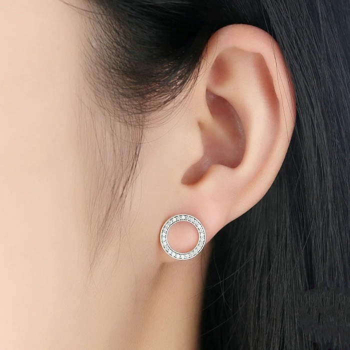 Boucles d'Oreilles Cercle Lumineux - Image 2