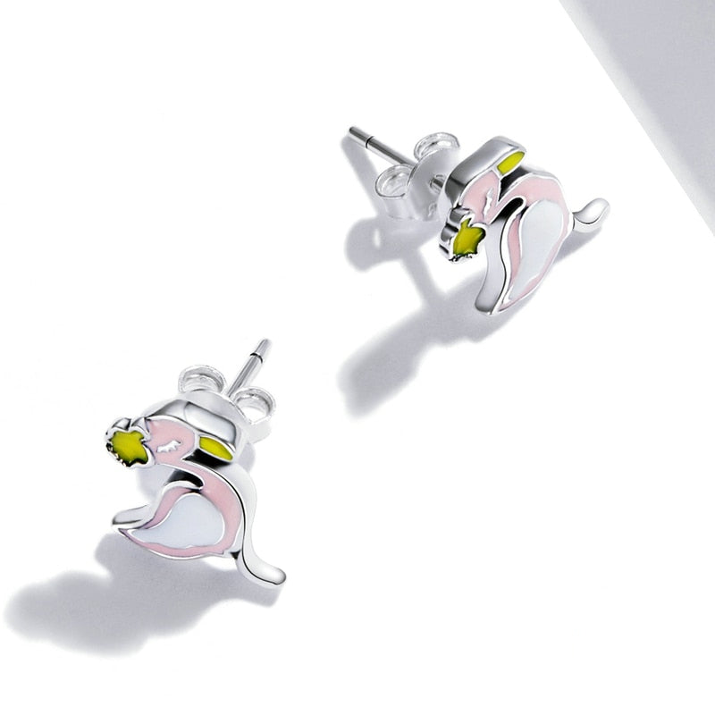 Boucles d'Oreilles Flamant Rose - Image 5
