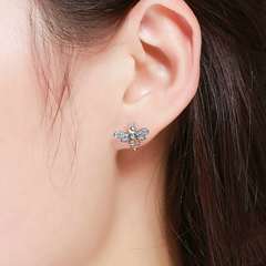 Boucles d'Oreilles Abeilles Brillantes - Image 2