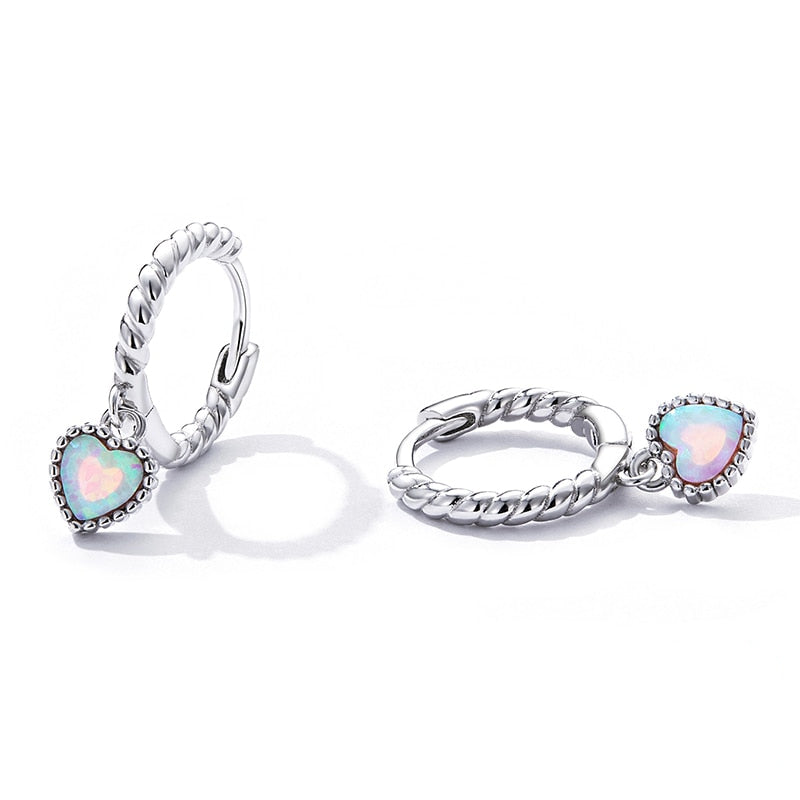 Boucles d'Oreilles Créoles avec Coeurs - Image 3