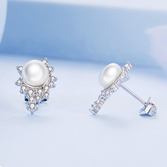 Boucles d'Oreilles Perles Brillantes - Image 3