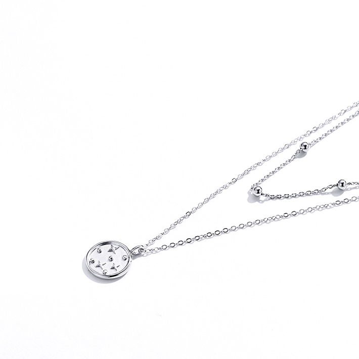 Collier Étoiles en argent 925 plaqué or blanc ajustable - Photo 5