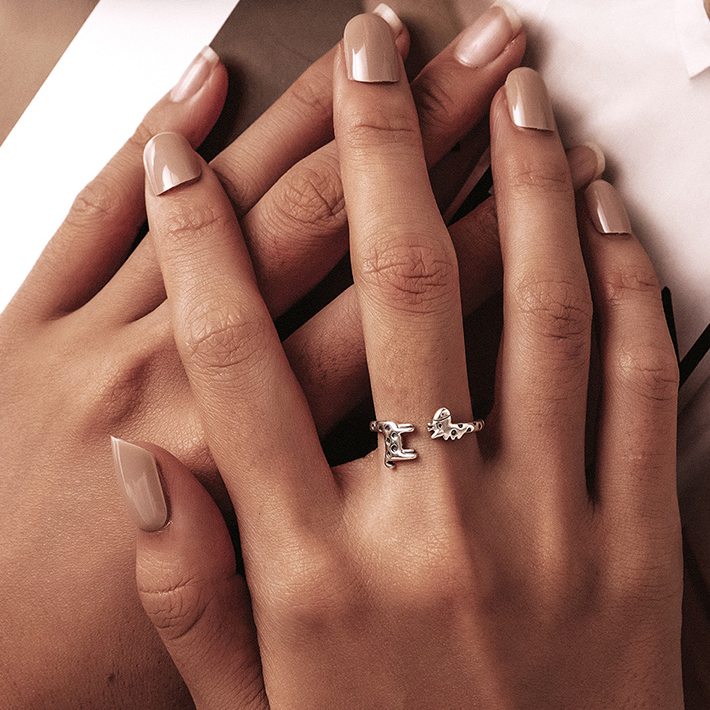 Bague Girafe en argent 925 plaqué or blanc ajustable - Photo 4
