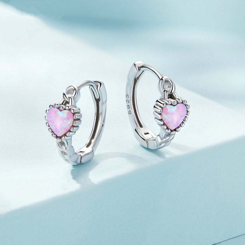 Boucles d'Oreilles Créoles Coeurs - Image 4