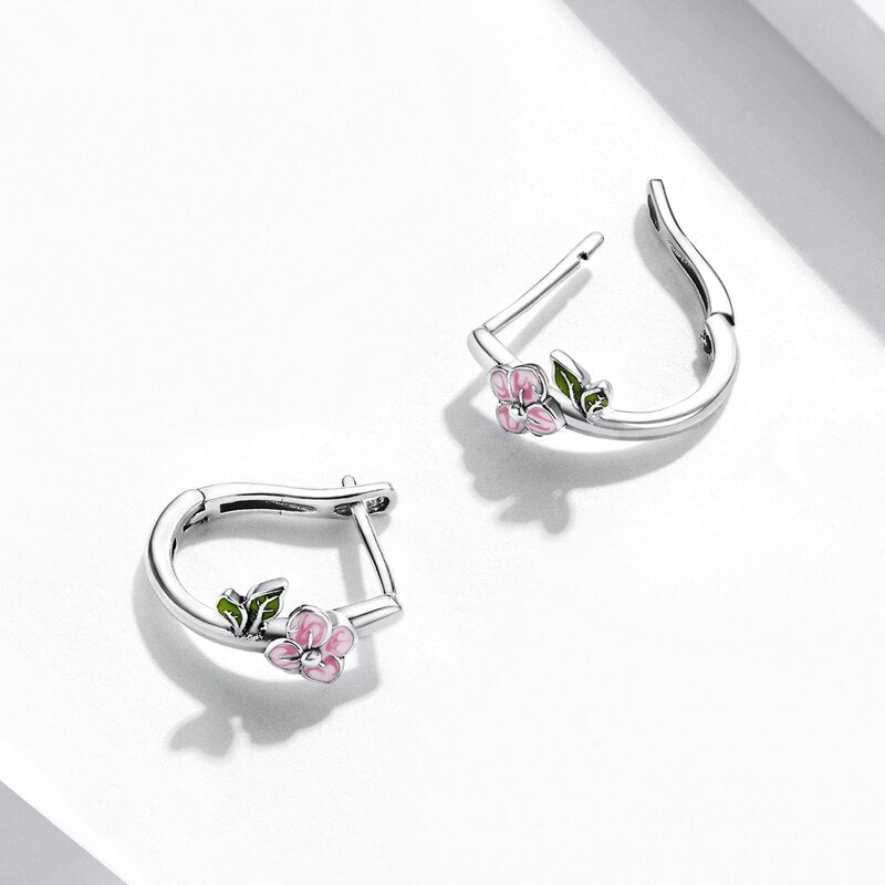 Boucles d'Oreilles Fleurs de Cerisier - Image 5