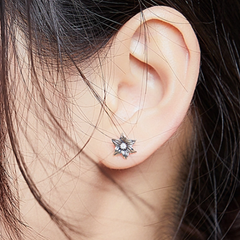 Boucles d'Oreilles Abeille et Fleur - Image 2