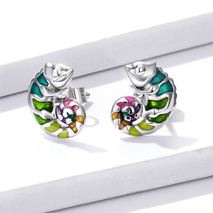Boucles d'Oreilles Caméléon - Image 3