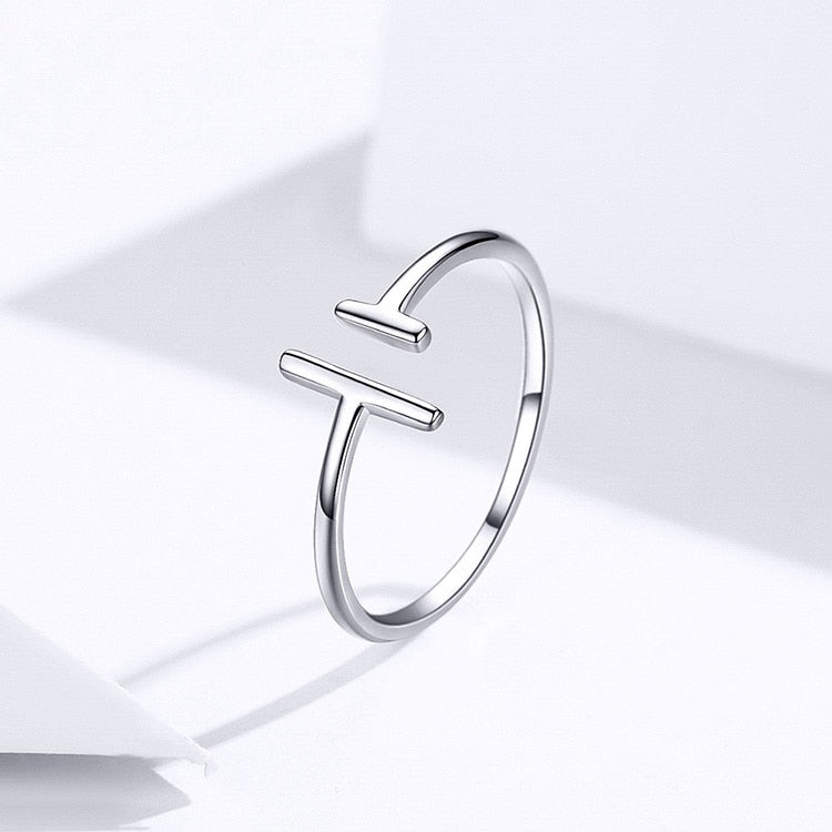 Bague Lignes Parallèles en argent 925 plaqué or blanc ajustable - Photo 3