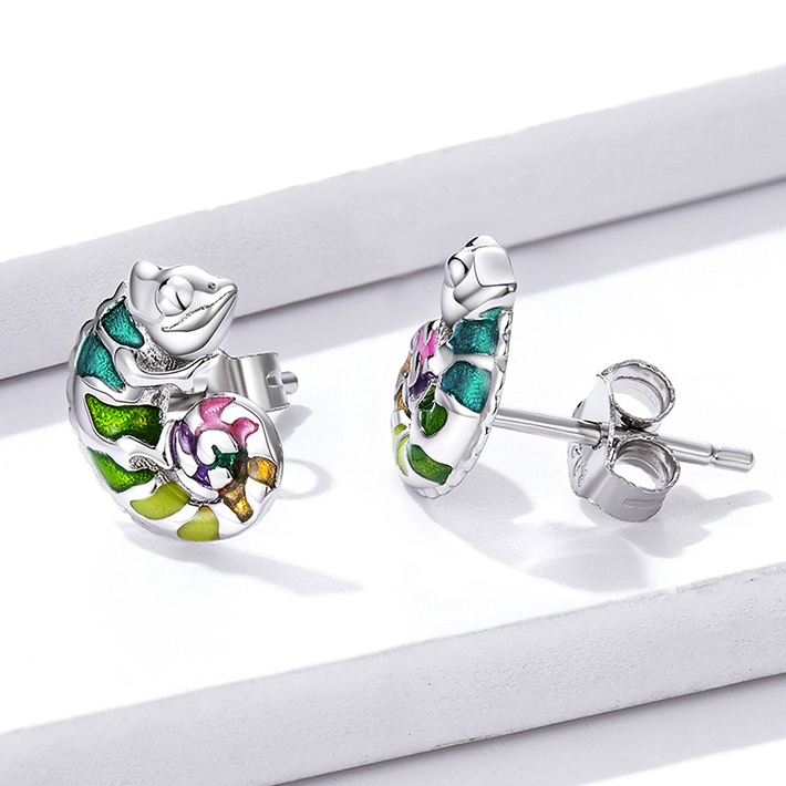 Boucles d'Oreilles Caméléon - Image 4